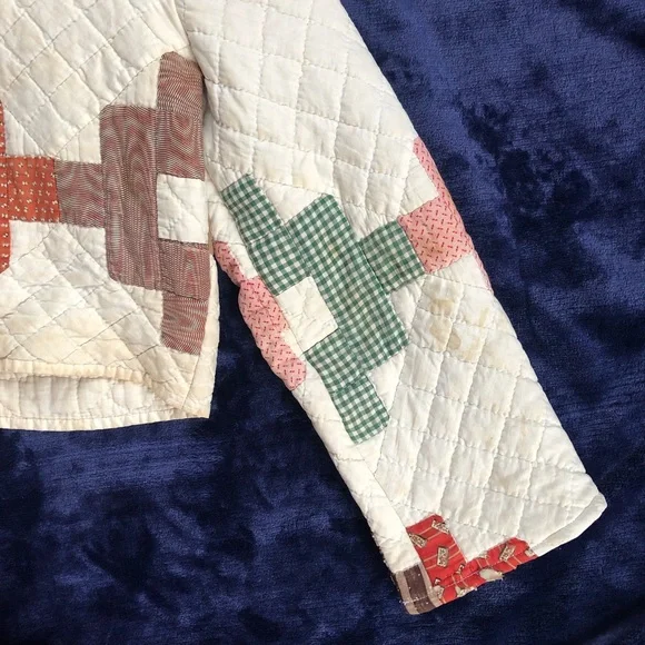 THE LUDLOW SHOP brand new rare 1800s friendship quilt crop coat small medium S/M - Picture 13 of 15